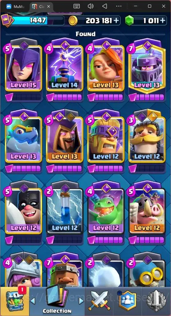 Clash Royale Accounts High-End Global |CL 1447|KTL 14|Trophy 8500| 8 Champ| 2 Hero| 13 Evo|Arena 22|1011 Gems| 203k Gold 9