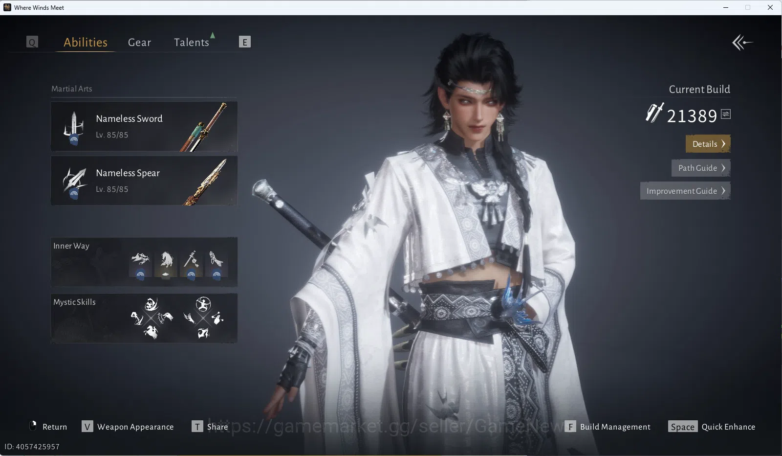Where Winds Meet Accounts GLOBAL|Lv 85|GS 21k|Abyss Conq 5 - Swords of One|1 image 5