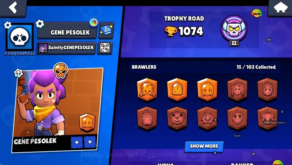 Brawl Stars Accounts Android|1074 Tropy|15 Brawlers-1 MaxHypercharge [B image 2