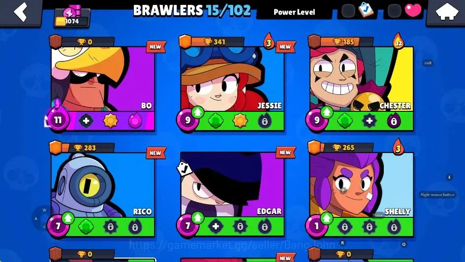 Brawl Stars Accounts Android|1074 Tropy|15 Brawlers-1 MaxHypercharge [B image 4