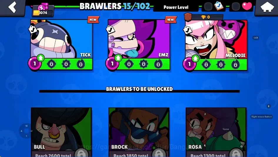 Brawl Stars Accounts Android|1074 Tropy|15 Brawlers-1 MaxHypercharge [B image 6