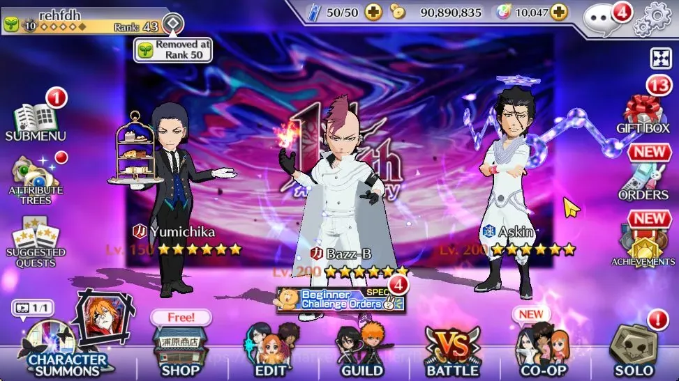 Bleach: Brave Souls Accounts High-End Global |114K BP+10K Orb|FreshStory|Askin TYBW25|Baz-B TYBW24|Ichigo 7th|Yumichika 1