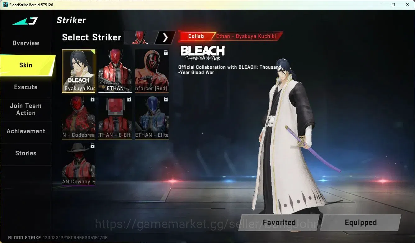 Blood Strike Accounts ASIA|BLEACH Byakuya Kuchiki|Ultra QBZ95 Endless|4 image 2