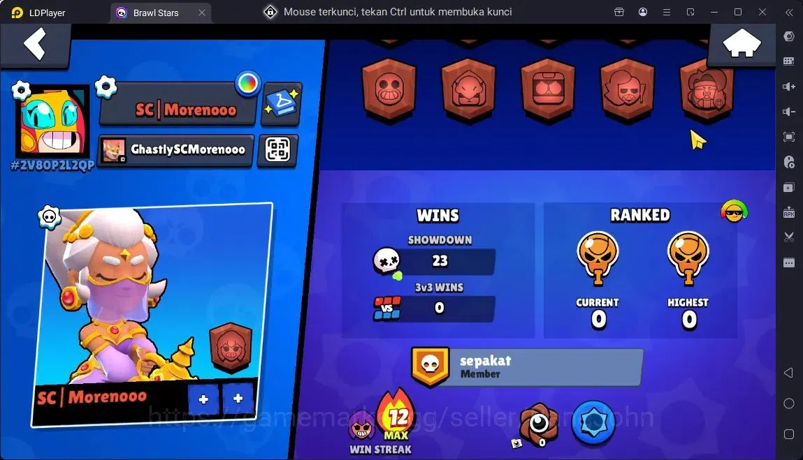 Brawl Stars Accounts Global |10 Brawler|2 Max hypercharge(Shelly,Edgar)|1260 Bling|70 Gems|1 S Rare,2 Epic Skins| ProtectOff 3