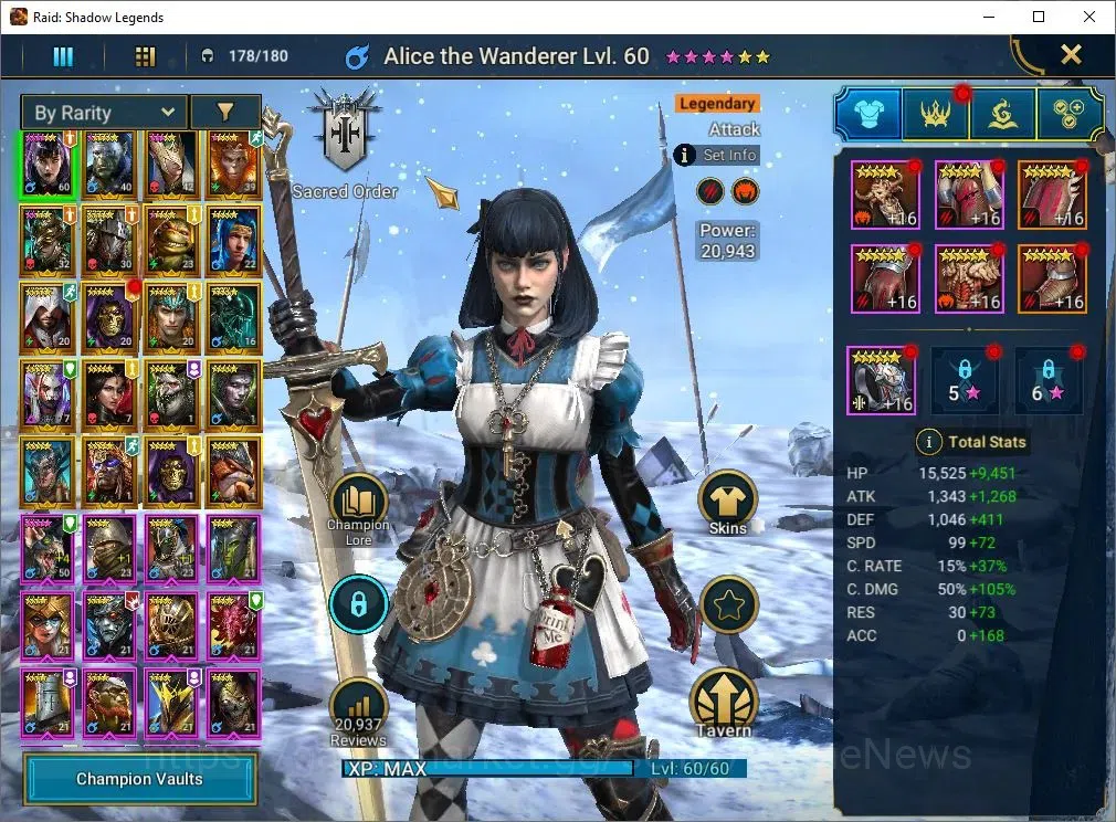 Raid: Shadow Legends Accounts Mid-Game Lv 29|866K Power|20 3