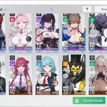 Chaos Zero Nightmare Accounts Global|Lv 37|7 SSR (Sereniel,YukiM2)+Sign,Fei,Diana,Chizuru,Hugo,Luke|12 SR