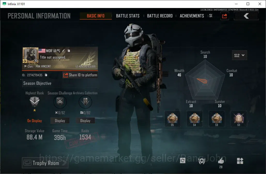 Arena Breakout Others MOBILE | LVL 30 |SV 88,4 M|CV 72,6 M|, more detail image 1