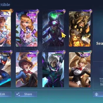 Mobile Legends: Bang Bang Accounts Collector Hero 56|Skin 59|Sanrio Floryn,Venom (Gusion,Harley),Dragon Tamer