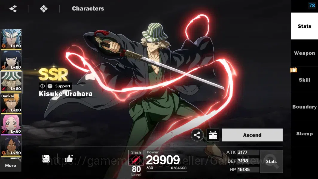 BLEACH: Soul Resonance Accounts NuverseSEA|LV 62|6 SSR [(SoiFonB1,Urahara,Ichigo)+ image 11