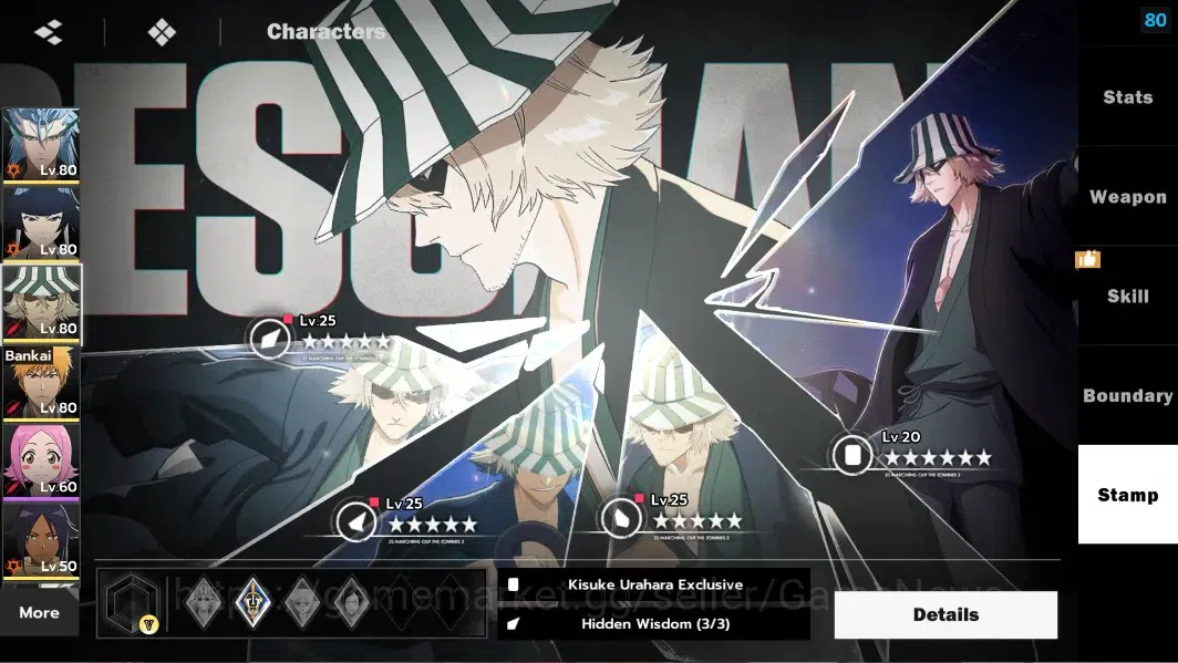 BLEACH: Soul Resonance Accounts NuverseSEA|LV 62|6 SSR [(SoiFonB1,Urahara,Ichigo)+ image 13