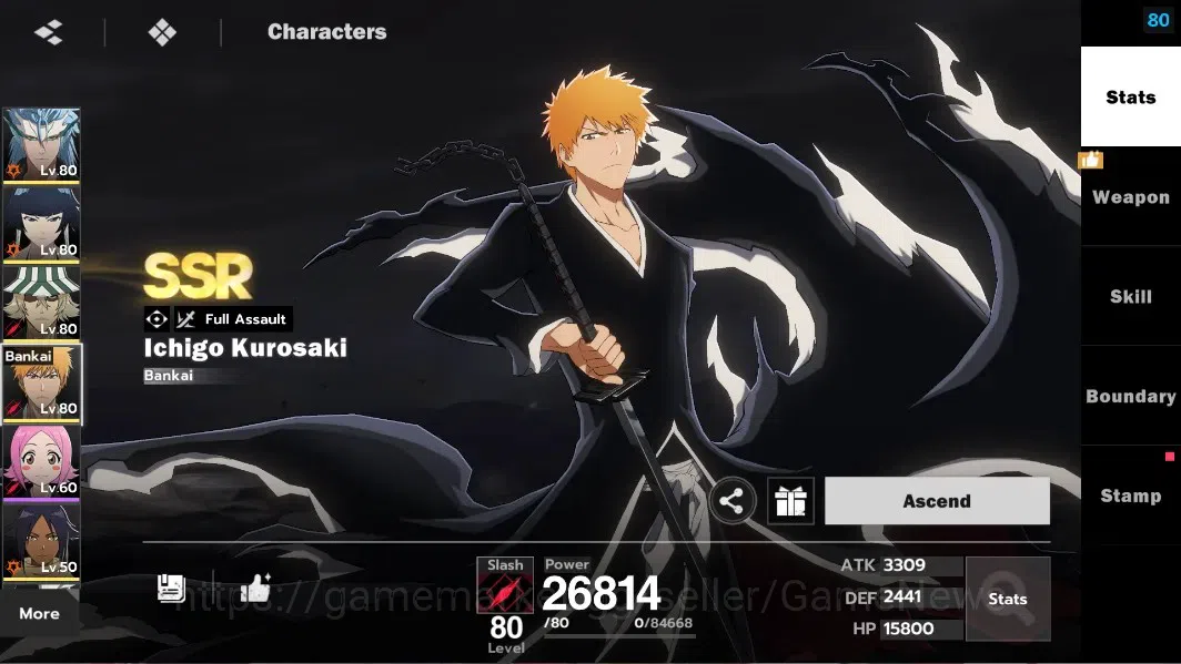 BLEACH: Soul Resonance Accounts NuverseSEA|LV 62|6 SSR [(SoiFonB1,Urahara,Ichigo)+ image 14