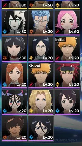 BLEACH: Soul Resonance Accounts NuverseSEA|LV 62|6 SSR [(SoiFonB1,Urahara,Ichigo)+ image 3