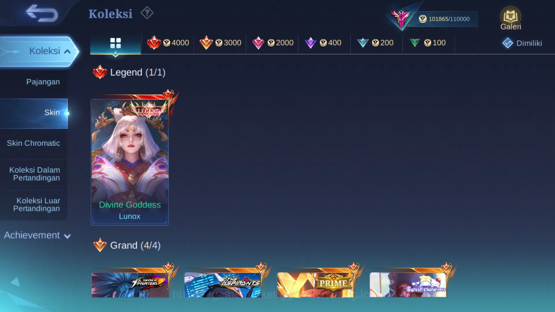 Mobile Legends: Bang Bang Accounts Hero 128 | Skin 331 | Legend Lunox | Aspirant Ruby image 2
