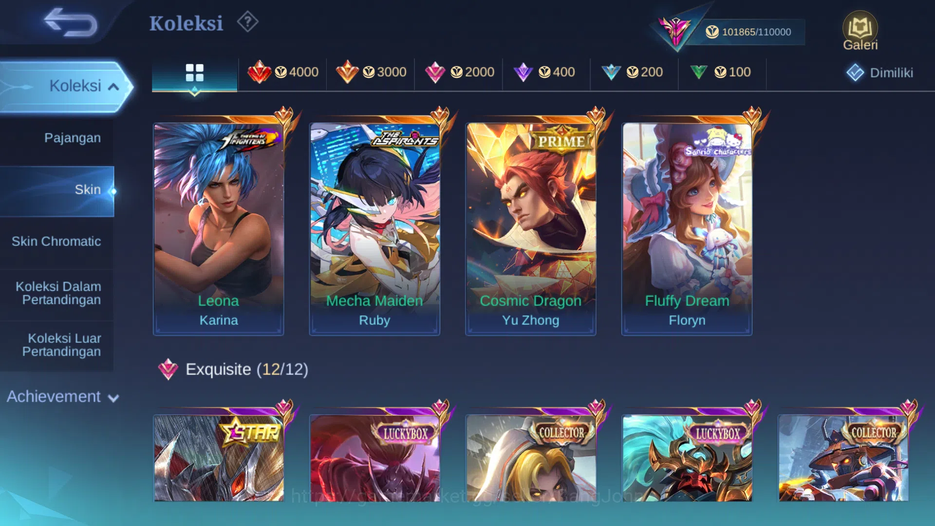 Mobile Legends: Bang Bang Accounts Hero 128 | Skin 331 | Legend Lunox | Aspirant Ruby image 3