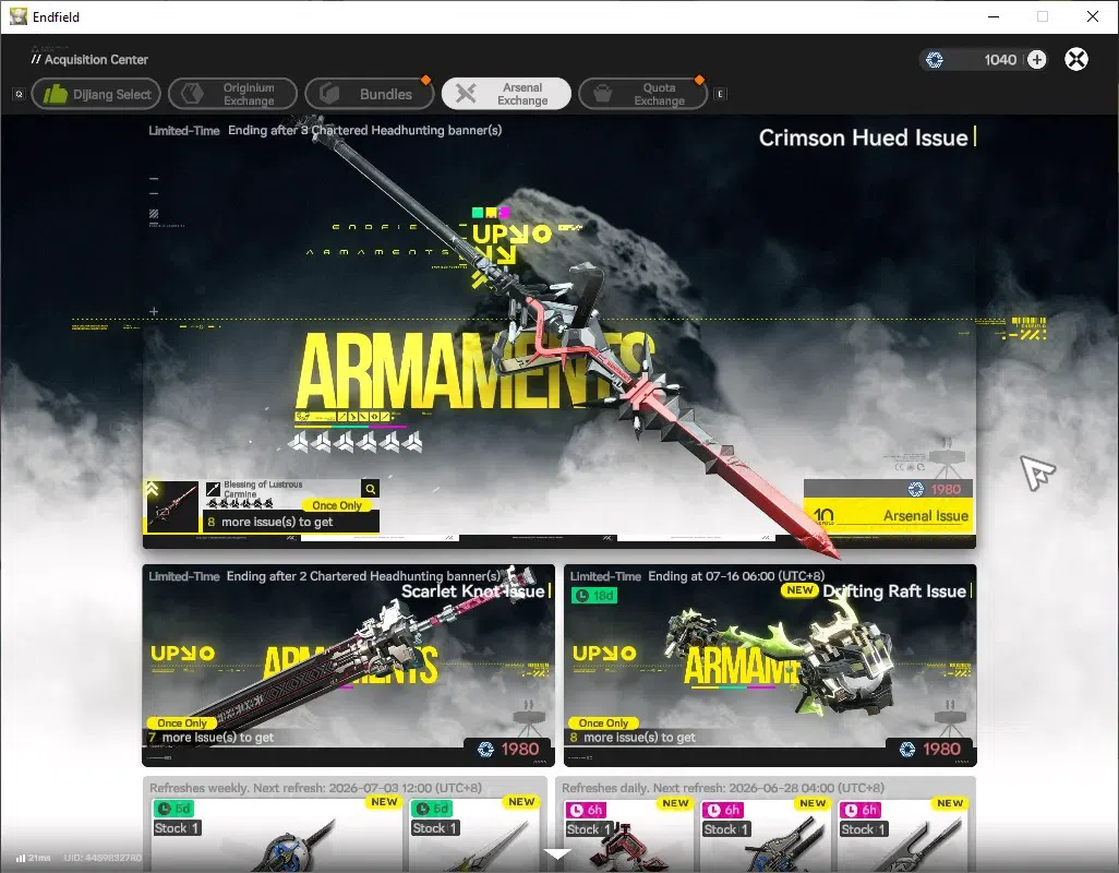 Arknights: Endfield Accounts ASIA|Lv 2|1k Arsenal|2 SSR (1 Limited) + 1 (*6 Wea image 7