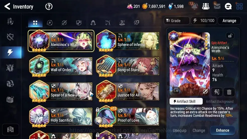 Epic Seven Accounts Starter GLOBAL UnVerif|New Era|3 ML(WOTM TenebriaBW ISeria,US Choux)+Ab Fumyr,Ivana,etc|Poh ON|2K 15
