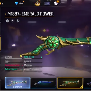Free Fire Accounts Indonesia|M1887 Emerald,Cobra Fist,Katana Kebajikan,Scythe Moco,Machete Beach Balloon Etc|168 Vault,61