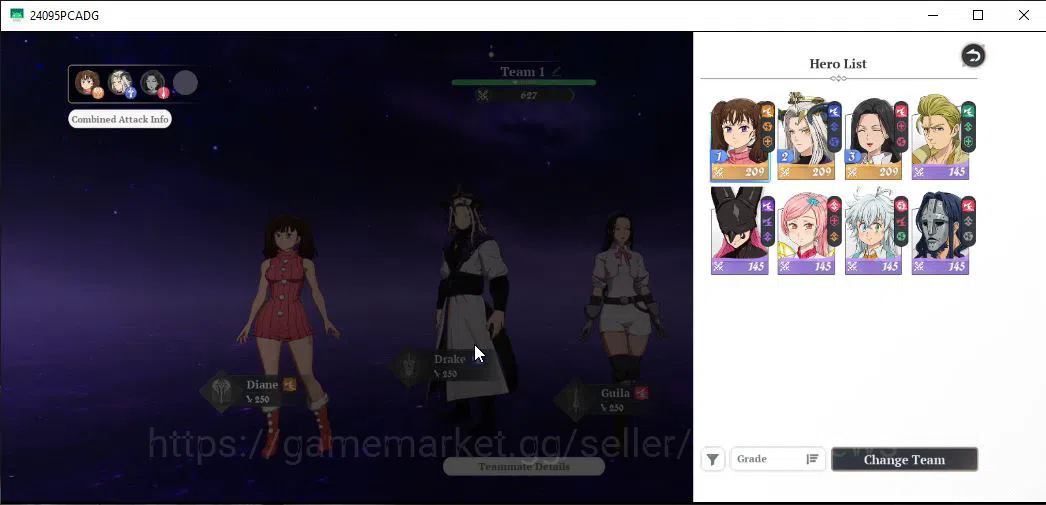 The Seven Deadly Sins: Origin Accounts NA WEST|Fresh Starter Lv 2|3 SSR| Diane, Drake, Gu image 1