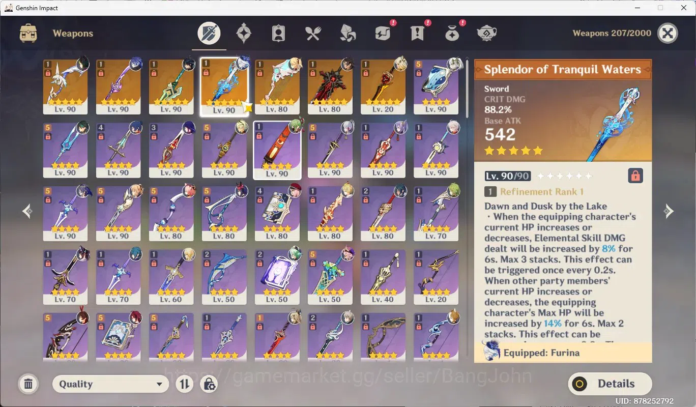 Genshin Impact Accounts ASIA | 10 limit (Furina,Raiden,Kinich)+Sign,Arlecc image 3