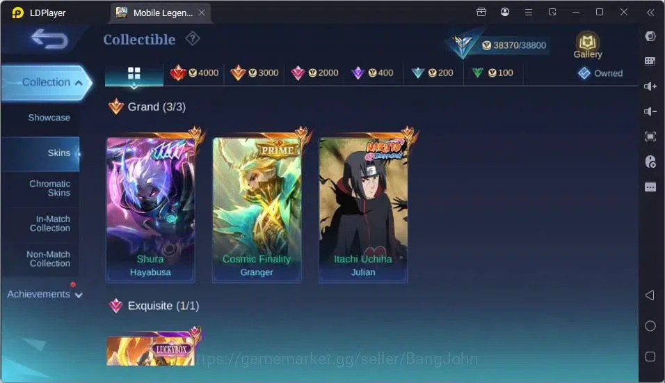 Mobile Legends: Bang Bang Accounts Global|Hero 45|Skin 130|Expert|Naruto Julian+Gaara image 10