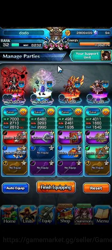 Grand Summoners Accounts Global|Rank 32|3 Ascend+1 TW|Diablo+TW,Selia Sourc image 3