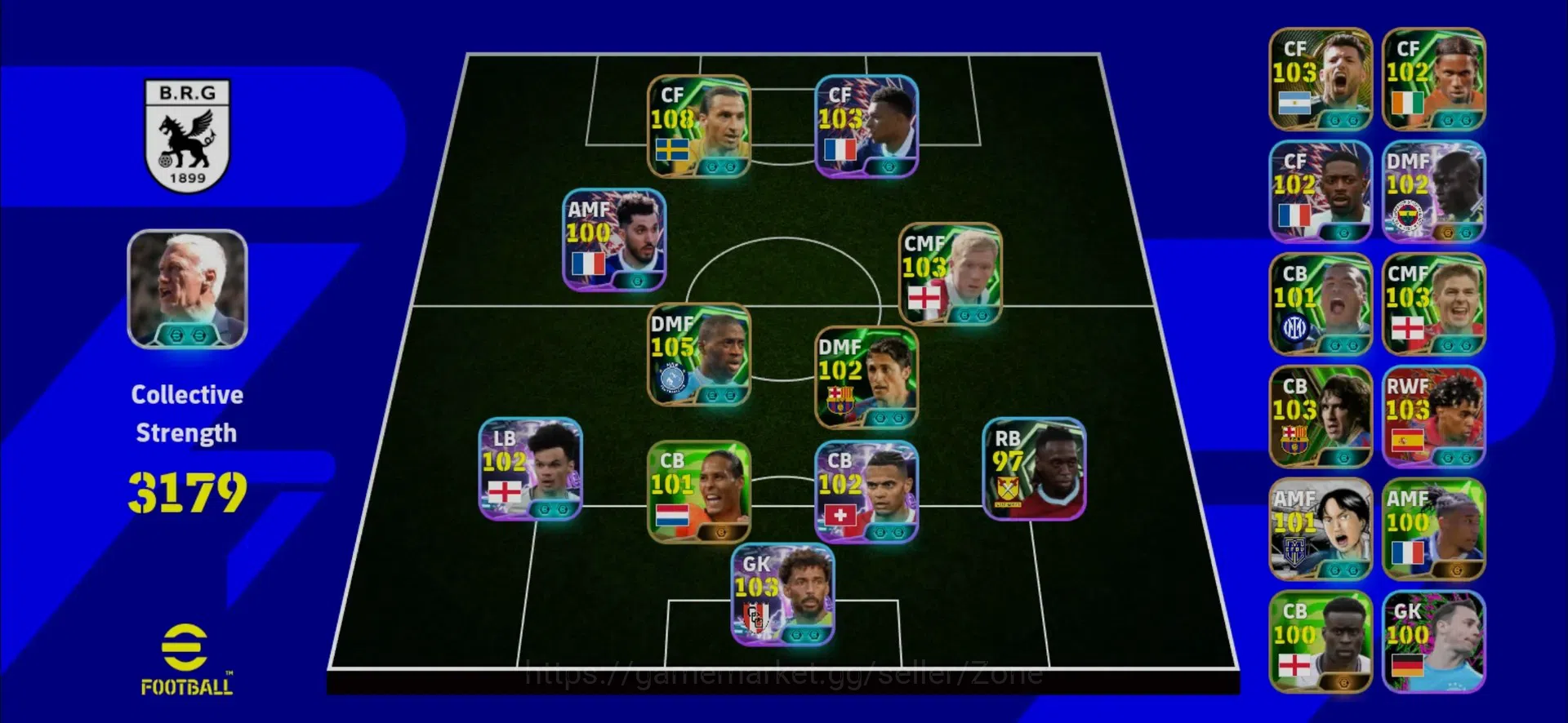 eFootball Accounts Legends & Iconic Players Mobile|PW 3179|Epic Ibrahimovic,Suarez,Yaya Toure Etc.|Showtime Vozinha,O 1