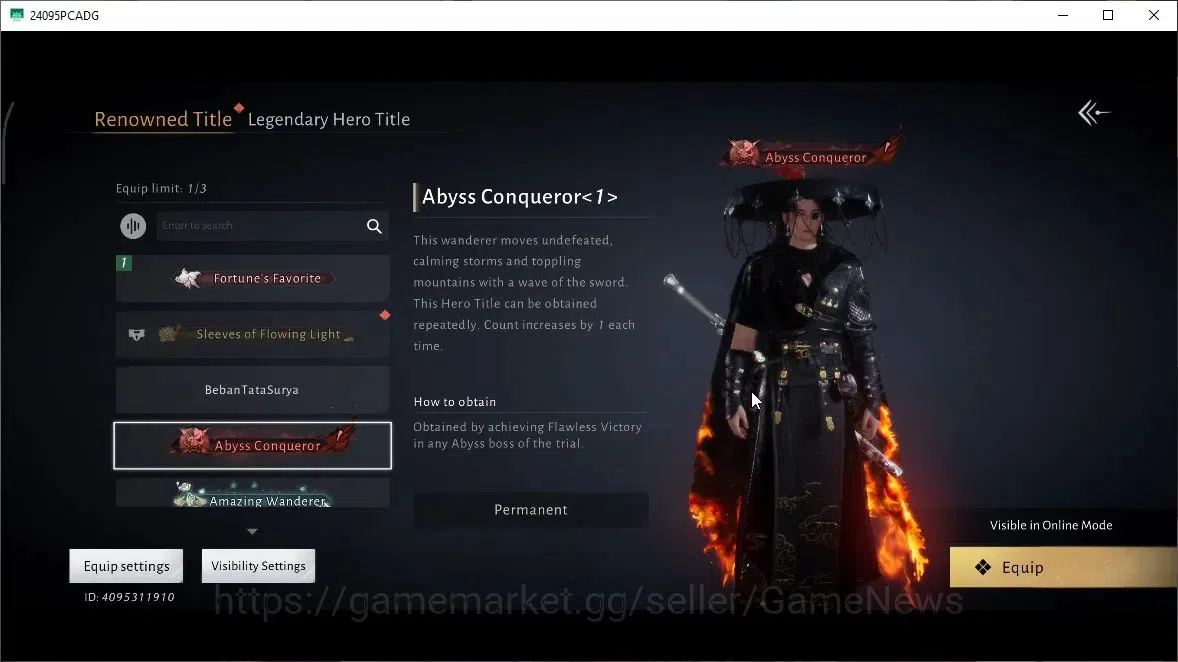 Where Winds Meet Accounts GLOBAL|Lv 88|GS 22K|Abyss Conqueror 1|1 HC+6,3K Ja image 2