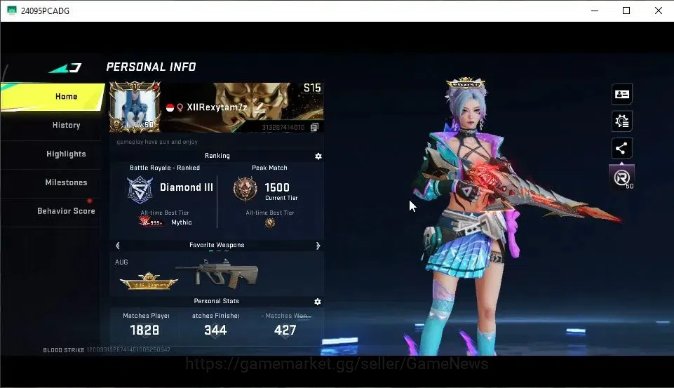 Blood Strike Accounts ASIA|5 ETERNAL[RAN,KRAKEN,Spear,KAG-6,DEagle]|4 UL image 2