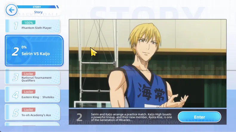 Kuroko's Basketball Street Rivals Accounts SEA SV015|Starter Lv8 Limit Zone Taiga Kagami + 4 Other Character|Ch2 Story|Log 10
