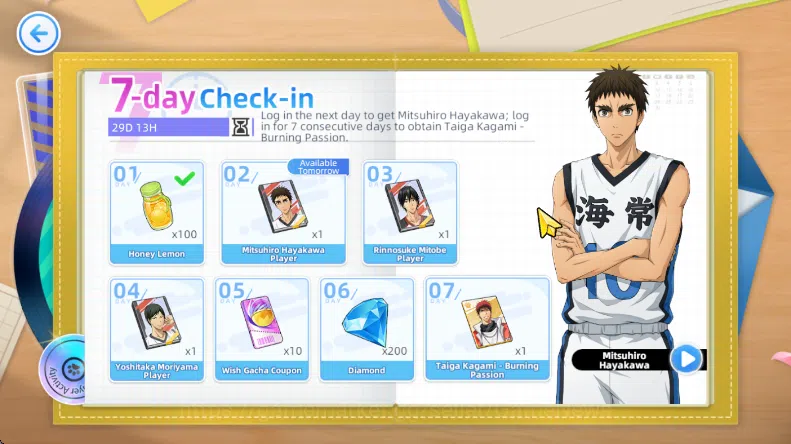 Kuroko's Basketball Street Rivals Accounts SEA SV015|Starter Lv8 Limit Zone Taiga Kagami + 4 Other Character|Ch2 Story|Log 5