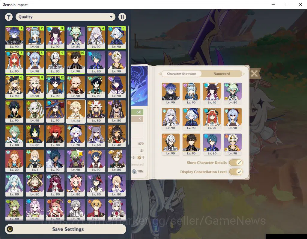 Genshin Impact Accounts ASIA|Free HSR|AR60|PreamTeam Flins|20Limit+13(*5We image 2