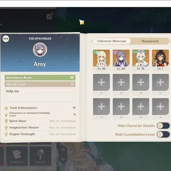 Genshin Impact Accounts Starter ASIA|AR 18|FRESH STARTER 1LIMITED |VESNA+*5character|Clear prolog|MC Female|TakeMail(GI1636Z)