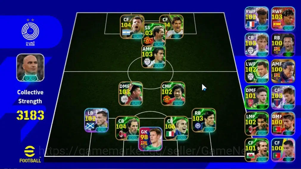 eFootball Accounts Legends & Iconic Players Android|9 Legend|Epic Fabio Cannavaro,Sergio Aguero,Miichael Owen,David 1