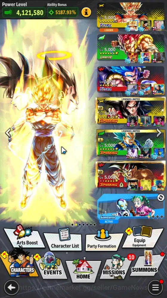 Dragon Ball Legends Accounts 81M TP|LV167|5UL+3LR+26LL|SS Trunks(T)&Gohan,SSG S image 2