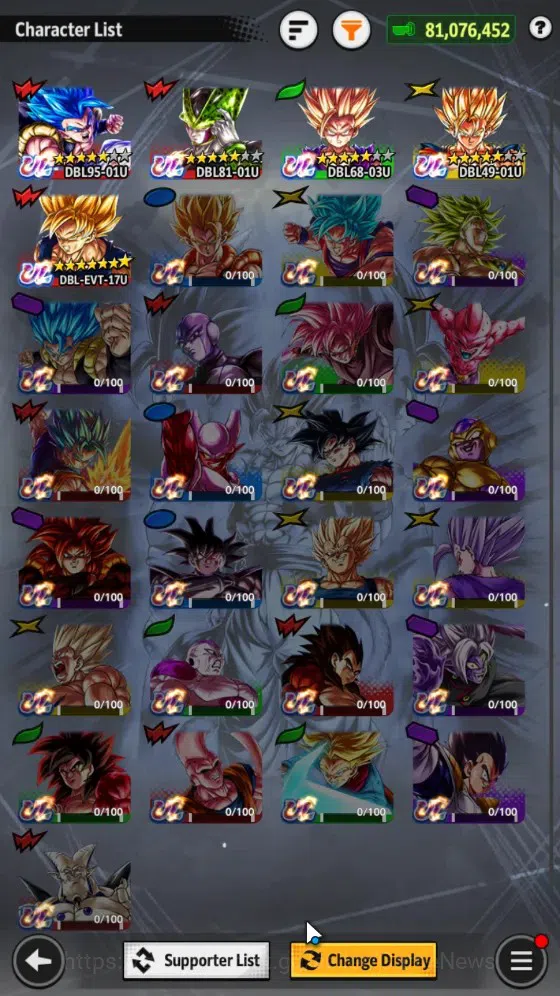 Dragon Ball Legends Accounts 81M TP|LV167|5UL+3LR+26LL|SS Trunks(T)&Gohan,SSG S image 3