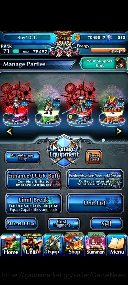 Grand Summoners Accounts Global|Rank 71|512 cc|14 Ascend+1 TW|Homura Akeni+ image 2