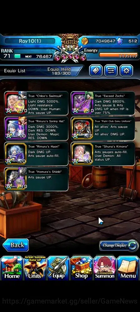 Grand Summoners Accounts Global|Rank 71|512 cc|14 Ascend+1 TW|Homura Akeni+ image 4