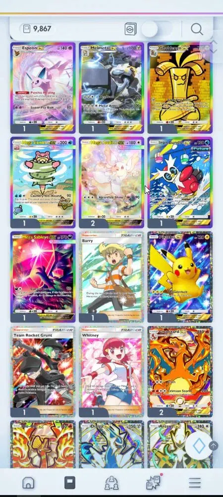 Pokémon TCG Pocket Accounts EN 9,8K Card|153 EX|4 Crown [Candy,Balloon,Klefki, image 6