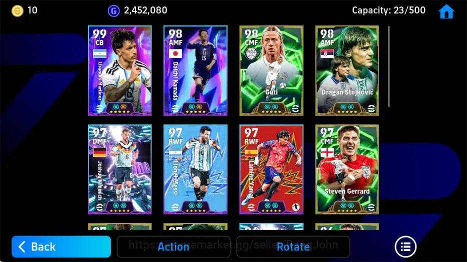 eFootball Accounts Others Mobile|PW 3175|Lisandro Martinez ShowT,Daichi Kamada ShowT,Gutl Epic,Eden Hazard Epic,Steven 3