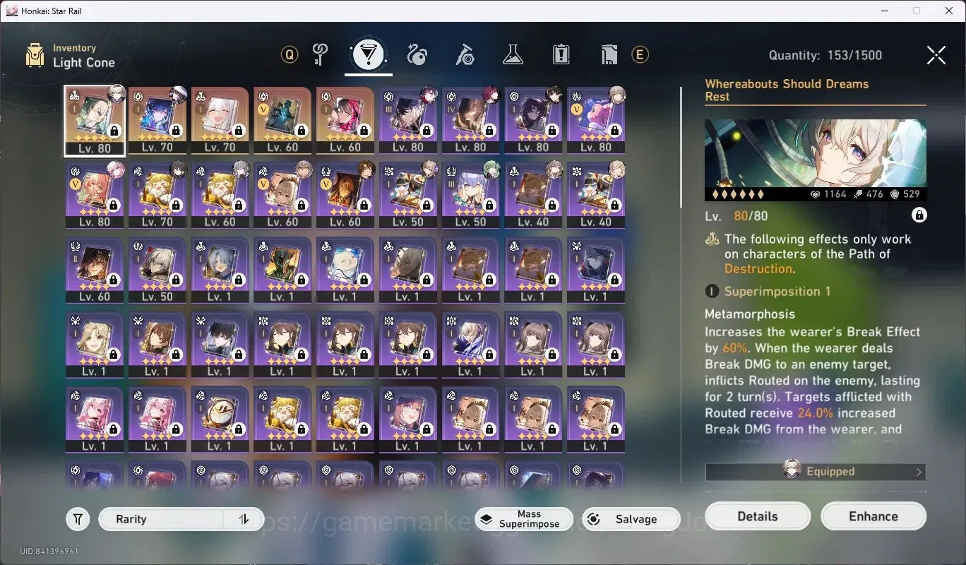 Honkai Star Rail Accounts ASIA|TL 69|8 Limited [FireflyE2,The Dahlia]+Sign,H image 12