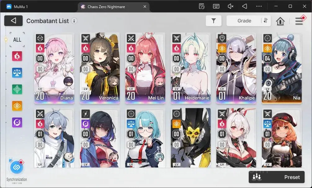 Chaos Zero Nightmare Accounts Global | LV22 | SSR 5 | Heidemarie,Diana,Veronica, image 12