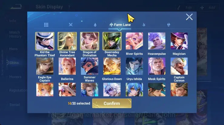 Honor of Kings Accounts Global HR112 SK230 |1 Mythic Stone|Conan Marcopolo image 13