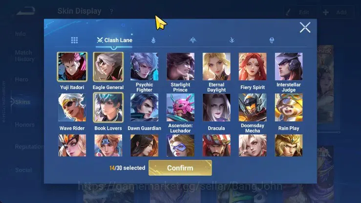 Honor of Kings Accounts Global HR112 SK230 |1 Mythic Stone|Conan Marcopolo image 15