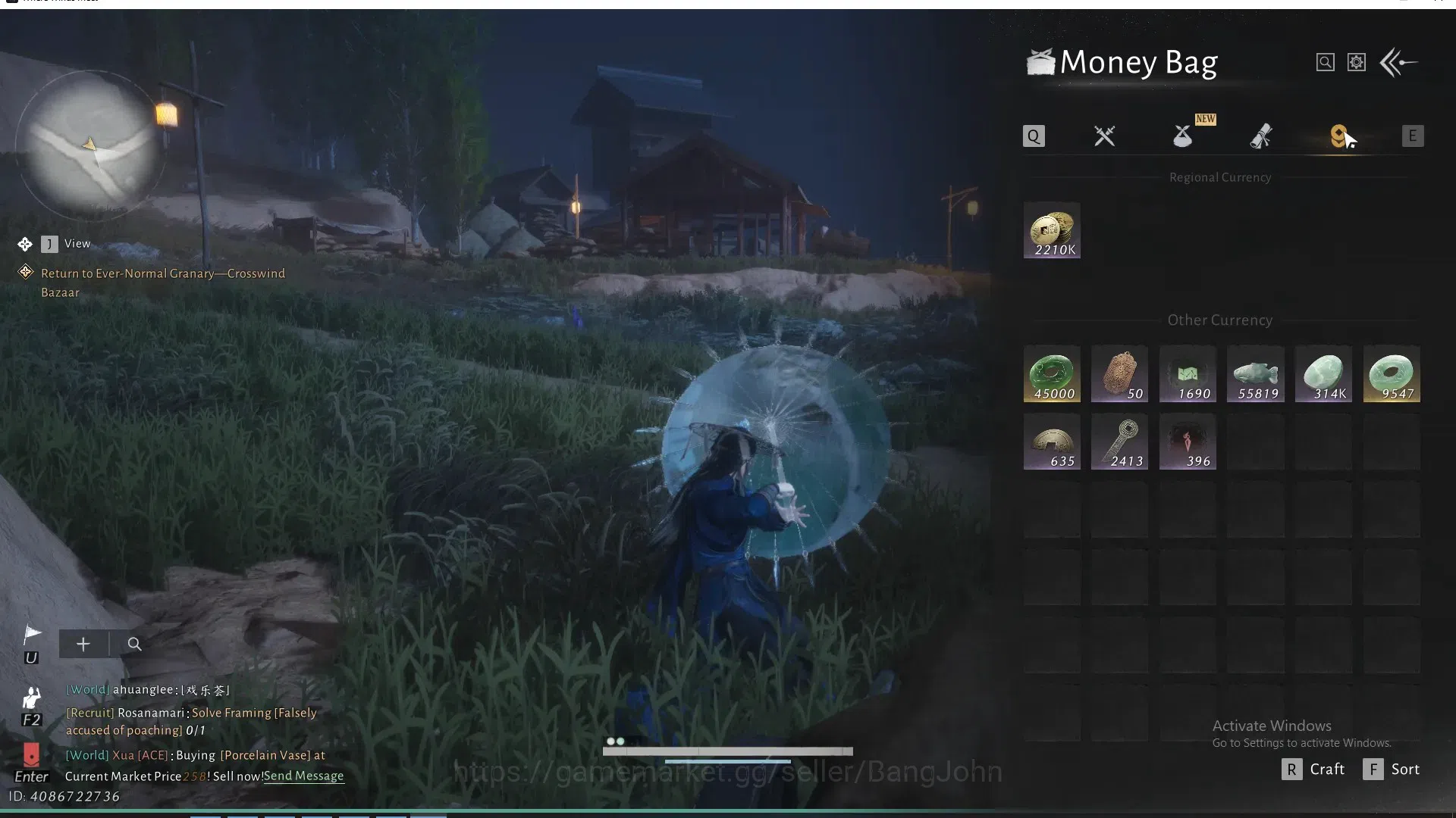 Where Winds Meet Accounts ASIA|SelectOn 1 HC|MC Female|LV 75|12K PWR|Vitality 80|Silkbind-Jade|Swaying Lotus|Peaceful 10