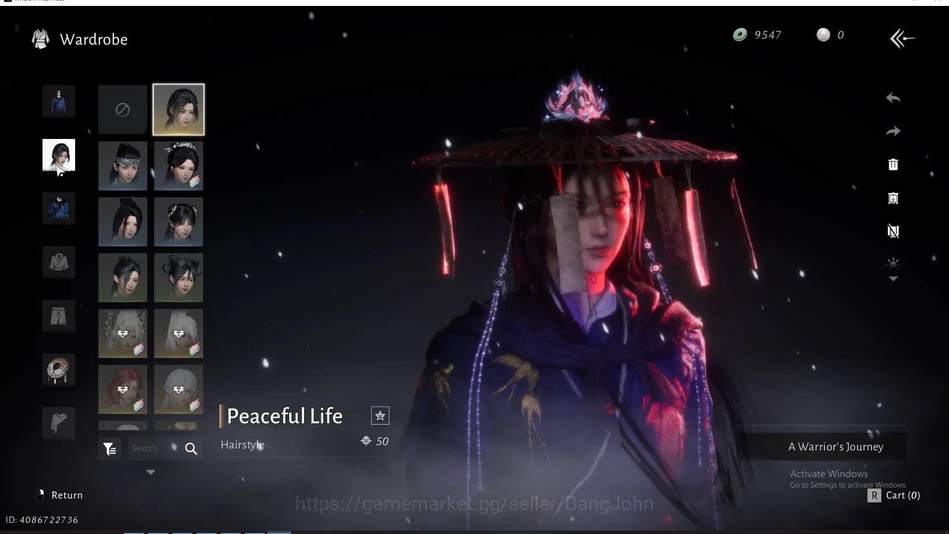 Where Winds Meet Accounts ASIA|SelectOn 1 HC|MC Female|LV 75|12K PWR|Vitality 80|Silkbind-Jade|Swaying Lotus|Peaceful 4