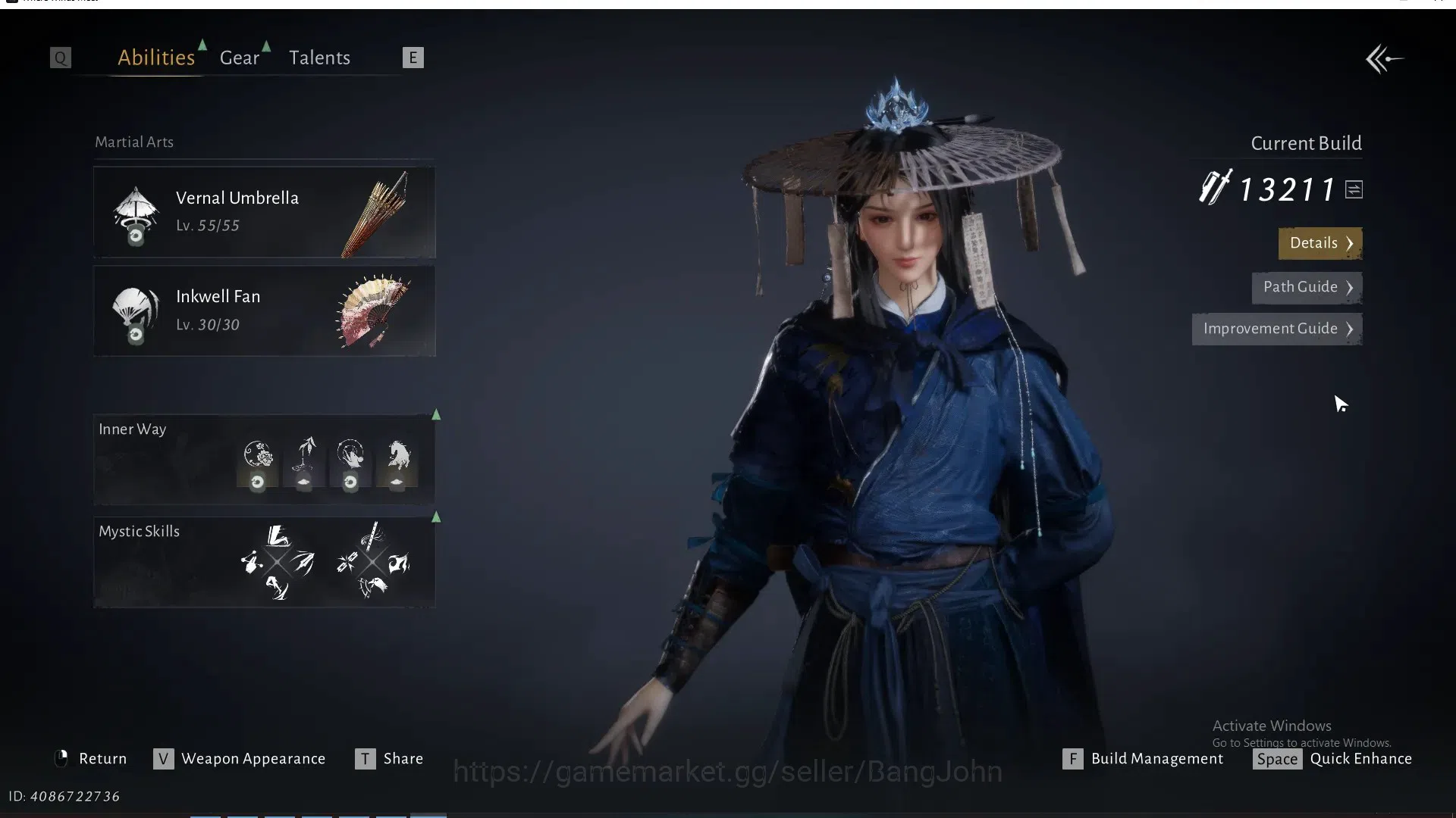 Where Winds Meet Accounts ASIA|SelectOn 1 HC|MC Female|LV 75|12K PWR|Vitality 80|Silkbind-Jade|Swaying Lotus|Peaceful 9