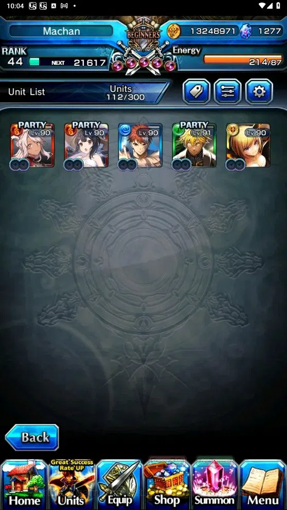 Grand Summoners Accounts Global | Rank 44 | 1.277 Crystal | 5 Ascend | Shir image 5