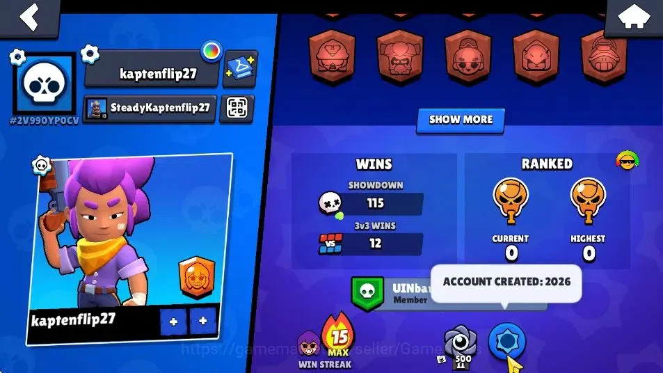 Brawl Stars Accounts 2167 Trophy|5,7K Bling |26 Brawler 4 Max Lvl|1 Legend [Jock STU] 4 Epic 5 Super Rare Skin Etc|138 5