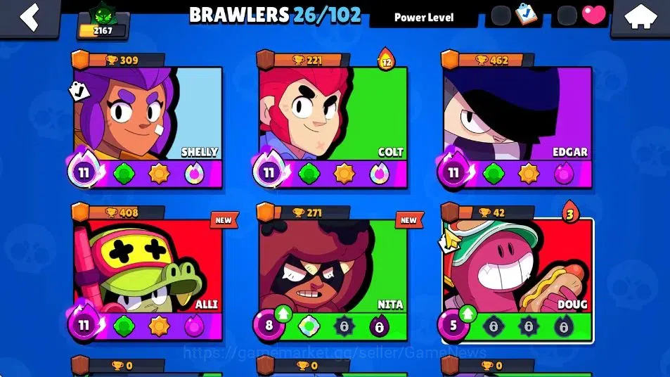 Brawl Stars Accounts 2167 Trophy|5,7K Bling |26 Brawler 4 Max Lvl|1 Legend [Jock STU] 4 Epic 5 Super Rare Skin Etc|138 8