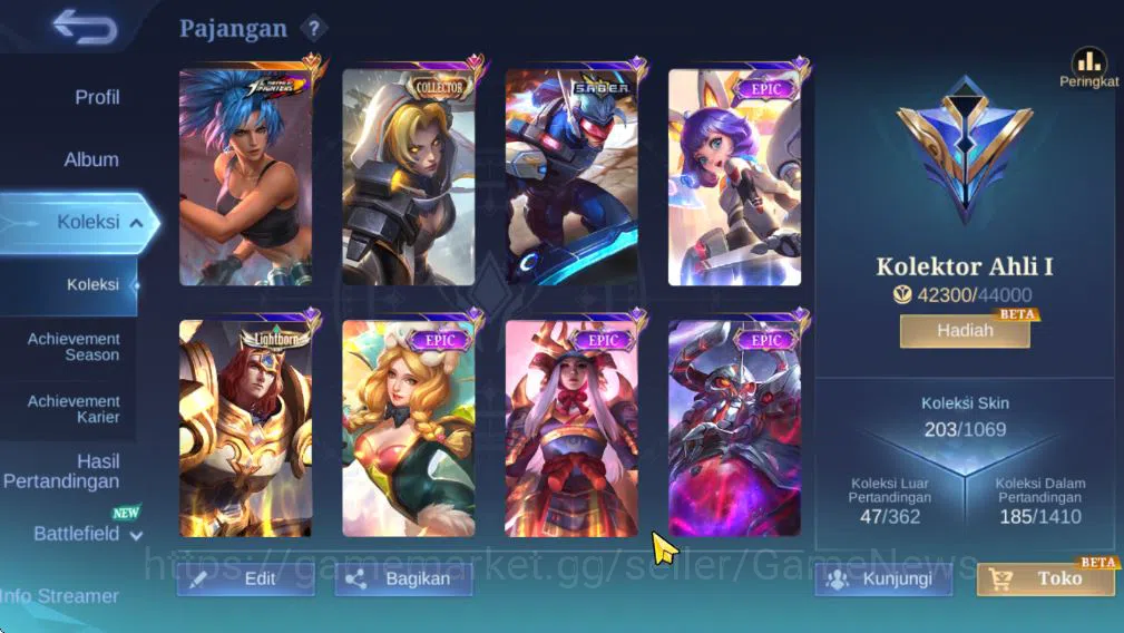 Mobile Legends: Bang Bang Accounts Hero131|Skin 203|High Glory70|Karina[KOF],Natalia[ image 2